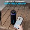 imageJLab Go Party Portable Bluetooth Speaker Midnight Black 10 Watts of Power 16 Hours of Playtime IP56 Waterproofing Customizable RGB LED Lighting Lab Sync Up to 100 Speakers Custom Sound inAppMidnight Black