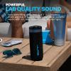 imageJLab Go Party Portable Bluetooth Speaker Midnight Black 10 Watts of Power 16 Hours of Playtime IP56 Waterproofing Customizable RGB LED Lighting Lab Sync Up to 100 Speakers Custom Sound inAppMidnight Black
