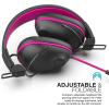 imageJLab JBuddies Pro Wired OverEar Kids Headphones Builtin Volume Regulators for Safety Folding Adjustable Noise Isolation with Mic Pink