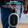 imageJLab Pop Party Portable Bluetooth Speaker Mulberry 8 Hours of Playtime IP55 Waterproofing Detachable Loop Handle Customizable RGB LED Lighting Lab Sync Up to 100 Speakers Custom Sound inAppMidnight Black
