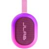 imageJLab Pop Party Portable Bluetooth Speaker Mulberry 8 Hours of Playtime IP55 Waterproofing Detachable Loop Handle Customizable RGB LED Lighting Lab Sync Up to 100 Speakers Custom Sound inAppMulberry