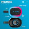 imageJLab Pop Party Portable Bluetooth Speaker Mulberry 8 Hours of Playtime IP55 Waterproofing Detachable Loop Handle Customizable RGB LED Lighting Lab Sync Up to 100 Speakers Custom Sound inAppMidnight Black
