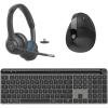 imageJLab Work Bundle Go Work 2 Headset Epic Wireless Keyboard and JBuds Ergonomic Wireless Mouse