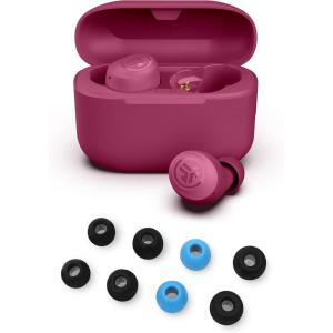 imageJLab Go Air Pop True Wireless Bluetooth Earbuds in Dark Pink Plus Cloud Foam Mnemonic Earbud Tips