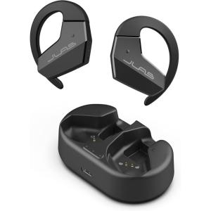 imageJLab Open Sport OpenEar Wireless Earbuds Black Flexible Earhook Bluetooth Multipoint Dual Connect Safe Listening Optional Glasses Clip 24 Hours Battery Life Custom EQ Sound Settings