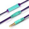 imageJLab Audio Diego inEar Earbud  10mm Neodymium Micro Driver  TangleFree Flat Cable  YConnector with 35mm Audio Jack  Builtin Microphone  PurpleTealPurpleTeal