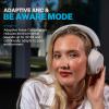 imageJLab Epic Lux Lab Edition ANC Wireless Headphones Cloud White 90 Hours of Playtime Adaptive ANC amp Be Aware Mode HiRes Audio Lab Spatial Audio Wireless Charging Bluetooth Multipoint  LabShareCloud White