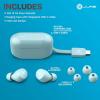 imageJLab Go Air Pop True Wireless Bluetooth Earbuds in Light Blue Plus Cloud Foam Mnemonic Earbud Tips