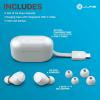 imageJLab Go Air Pop True Wireless Bluetooth Earbuds in White Plus Cloud Foam Mnemonic Earbud Tips