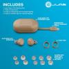 imageJLab Hear OTC Hearing Aid amp Earbuds Beige Traditional Earbud Fit Four Preset Hearing Modes inEar Detection and Builtin Feedback Suppression Independent Volume Control and Touch ControlsBeige