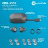 imageJLab Hear OTC Hearing Aid amp Earbuds Beige Traditional Earbud Fit Four Preset Hearing Modes inEar Detection and Builtin Feedback Suppression Independent Volume Control and Touch ControlsGraphite