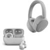 imageJLab Cloud White Bundle JBuds Lux ANC Wireless Headphones Flex Open Earbuds