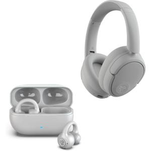 imageJLab Cloud White Bundle JBuds Lux ANC Wireless Headphones Flex Open Earbuds
