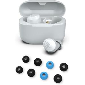imageJLab Go Air Pop True Wireless Bluetooth Earbuds in White Plus Cloud Foam Mnemonic Earbud Tips