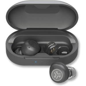 imageJLab Hear OTC Hearing Aid amp Earbuds Beige Traditional Earbud Fit Four Preset Hearing Modes inEar Detection and Builtin Feedback Suppression Independent Volume Control and Touch ControlsGraphite