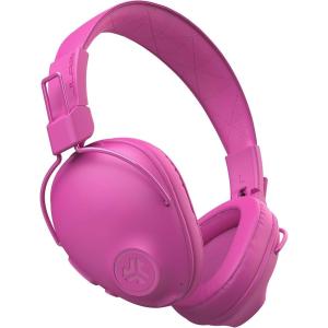 imageJLab Studio Pro Bluetooth Wireless OverEar Headphones 50 Hour Bluetooth 5 Playtime EQ3 Sound UltraPlush Faux Leather amp Cloud Foam Cushions Track and Volume Controls Pink