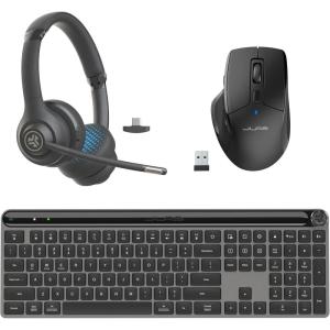 imageJLab Work Bundle Go Work 2 Headset Epic Wireless Keyboard and JBuds Wireless Mouse