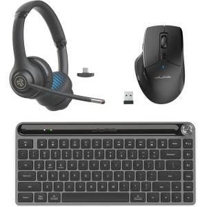 imageJLab Work Bundle Go Work 2 Wireless Headset Epic Mini Keyboard and JBuds Wireless Mouse