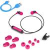 imageJLab Metal Wireless Rugged Earbuds BlackPink Titanium 8mm Drivers 6 Hour Battery Life Noise Isolation Bluetooth 50 IP55 Sweat Proof Rating Extra Gel Tips amp Cush FinsPink