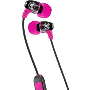 imageJLab Metal Wireless Rugged Earbuds BlackPink Titanium 8mm Drivers 6 Hour Battery Life Noise Isolation Bluetooth 50 IP55 Sweat Proof Rating Extra Gel Tips amp Cush FinsPink