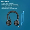 image:imageJLab Go Work Gen 3 Wireless Headset Boom Microphone Noise Cancelling Mic USBC Dongle Bluetooth Multipoint Black