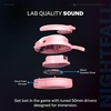 image:imageJLab Nightfall Wireless Gaming Headset Pink AllNight Comfort 50mm Drivers and Sound Isolating Inner Shelf FliptoMute Rotating Mic Dual Wireless Connections Customize Options with The Lab App