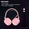 image:imageJLab Nightfall Wireless Gaming Headset Pink AllNight Comfort 50mm Drivers and Sound Isolating Inner Shelf FliptoMute Rotating Mic Dual Wireless Connections Customize Options with The Lab App