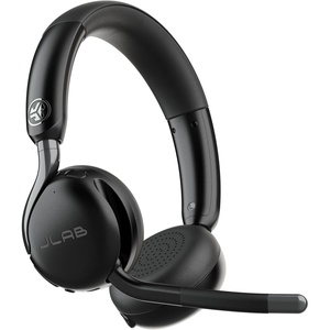 image:imageJLab Go Work Gen 3 Wireless Headset Boom Microphone Noise Cancelling Mic USBC Dongle Bluetooth Multipoint Black