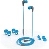 image:imageJLab JBuds Pro Signature Earbuds Titanium 10mm Drivers Music Controls Universal Mic Custom Fit with Cush Fins Blue Sky