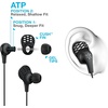 image:imageAudio JBuds Pro Signature Wired Earbuds with Microphone and Track Controls Titanium 10mm Drivers with Custom Fit Gel Tips and Cush Fins PinkWhite