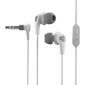image:imageAudio JBuds Pro Signature Wired Earbuds with Microphone and Track Controls Titanium 10mm Drivers with Custom Fit Gel Tips and Cush Fins PinkWhite